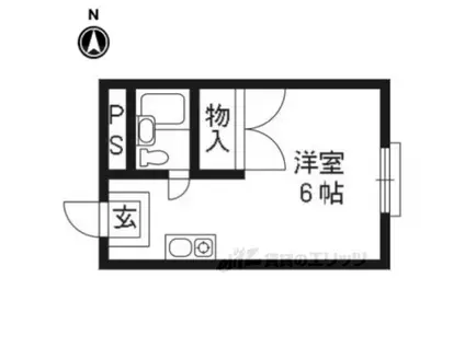 テラスワン17(ワンルーム/1階)の間取り写真