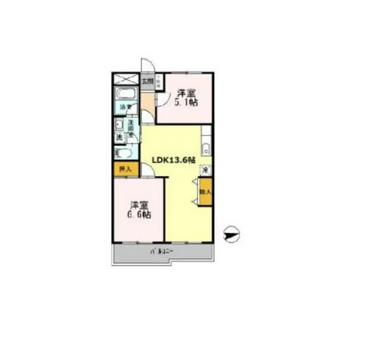 清水マンション 1階階 間取り