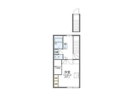 レオパレスピュアブリーズ(1K/2階)の間取り写真