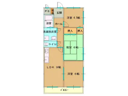 グランディーノ(3LDK/2階)の間取り写真