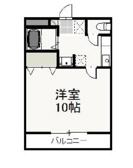 イースト COURT(1K/1階)の間取り写真