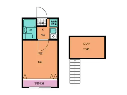 メゾン中和泉(1K/1階)の間取り写真