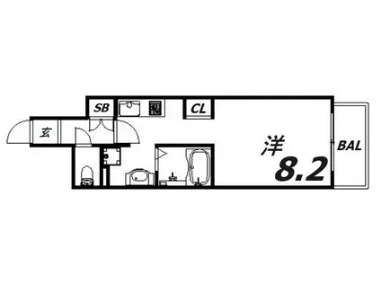 SDグランツ神戸駅前(1K/6階)の間取り写真