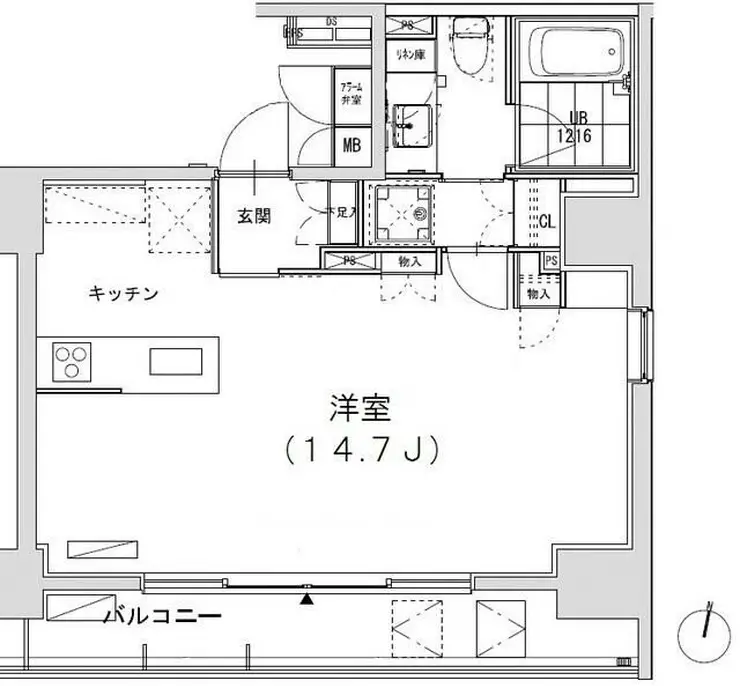 グランディオール広尾テラス 11階階 間取り