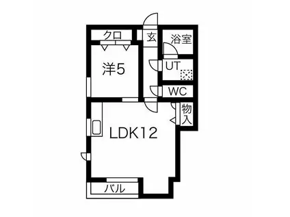 フォーナイン(1LDK/1階)の間取り写真