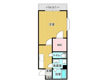 ソレイユII(1K/3階)の間取り写真