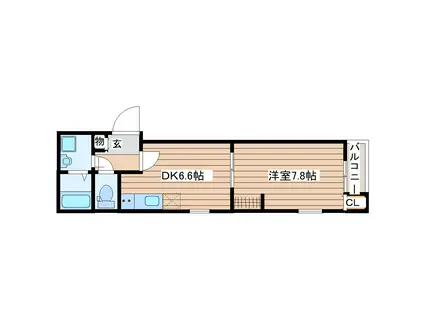 ルミエールAK(1DK/3階)の間取り写真