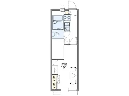 レオパレスマリンハイツ(1K/2階)の間取り写真