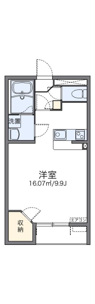 レオネクストキッショー3(1K/2階)の間取り写真