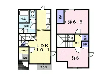 サンライフ(2LDK/1階)の間取り写真