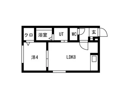 ラフィーネ発寒南(1LDK/3階)の間取り写真