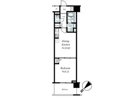 LA.PRYLE新横浜(1LDK/7階)の間取り写真