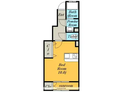 メゾン・ド・モリタIII(ワンルーム/2階)の間取り写真