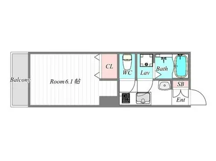 サンエイハイツ玉川(1K/3階)の間取り写真