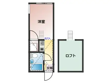 PALACE鶴ヶ峰II(ワンルーム/1階)の間取り写真