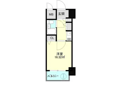 センチュリー北鴻巣(1K/1階)の間取り写真