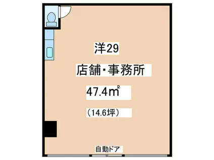 第1笠原ビル(ワンルーム/1階)の間取り写真