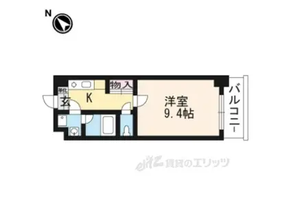 エンゼルプラザ瀬田駅前(1K/9階)の間取り写真