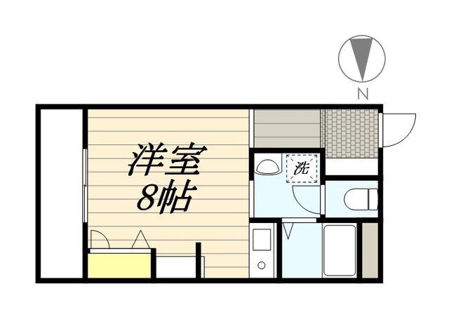 STUDIO MIO(ワンルーム/2階)の間取り写真