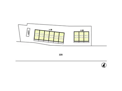 コスモスAB(1K/2階)の間取り写真