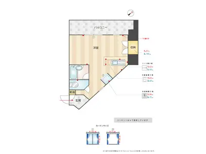 BEN松崎壱番館(ワンルーム/4階)の間取り写真