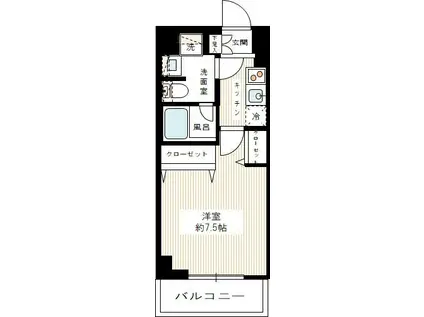 REALIZE蒲田II(1K/3階)の間取り写真