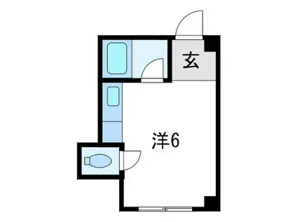 メゾンコー谷町(ワンルーム/5階)の間取り写真