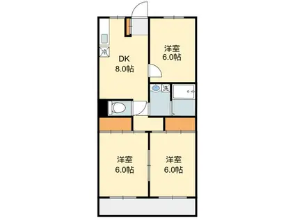 メゾン88(4DK/3階)の間取り写真