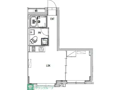FIKA代々木上原(1LDK/5階)の間取り写真