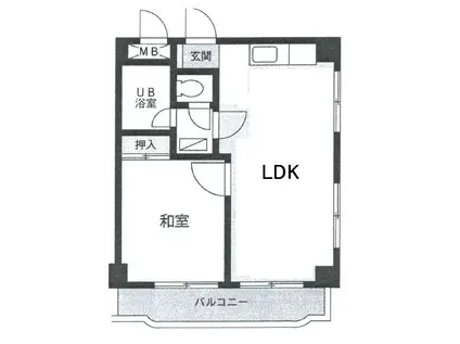マインドハウスオズワン(1LDK/3階)の間取り写真
