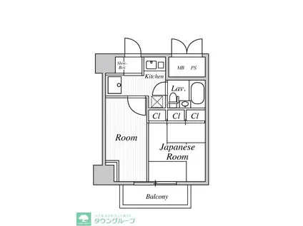 サニークレスト蒲田(1K/5階)の間取り写真