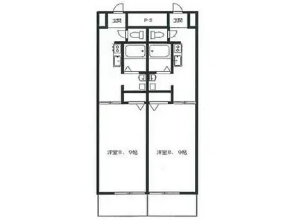 トリニティM3(1DK/3階)の間取り写真