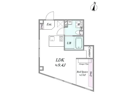 ARTORIUM新中野(1LDK/1階)の間取り写真