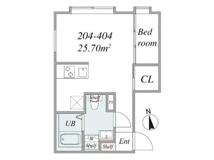 THE TRIAS ITABASI(1LDK/4階)の間取り写真