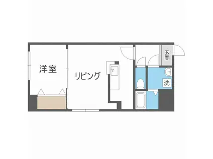 E-ONE イーワン(1LDK/8階)の間取り写真