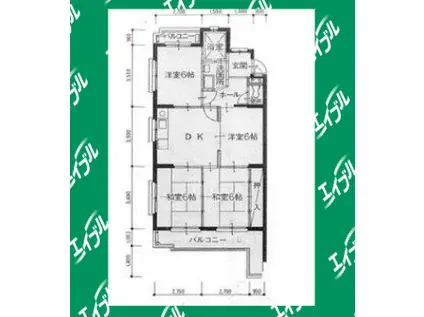 フィラアルタ左京山(4DK/1階)の間取り写真