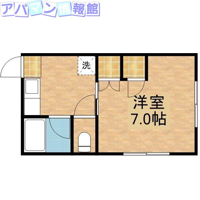ヤングライフ(1K/2階)の間取り写真