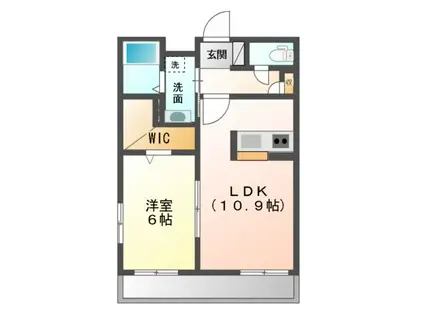 ヒルズ・プリメーラ(1LDK/3階)の間取り写真
