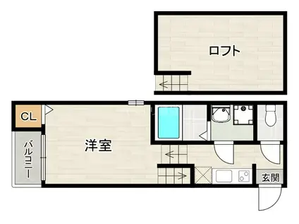 セレーナ博多東(1K/1階)の間取り写真