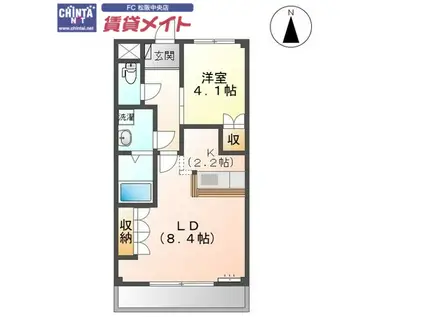 E-STAGE I(1LDK/1階)の間取り写真