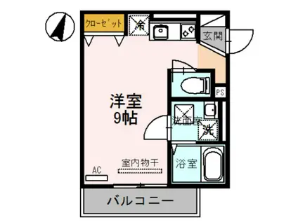 アビタシオン 栄(ワンルーム/1階)の間取り写真