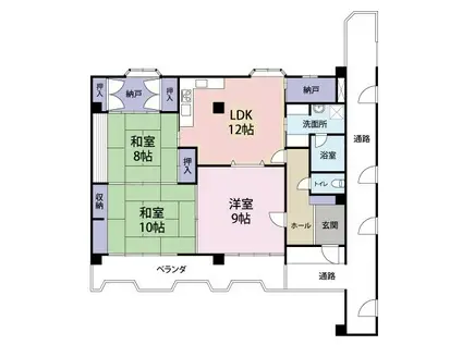 メゾンベルシャンブル(3SLDK/3階)の間取り写真
