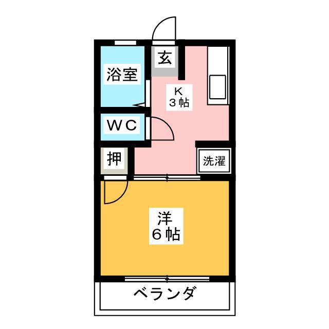アンダルシア(1K/2階)の間取り写真