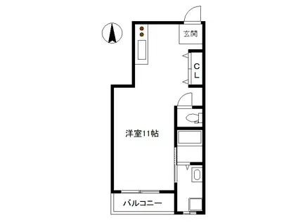 メゾンよしの(ワンルーム/3階)の間取り写真