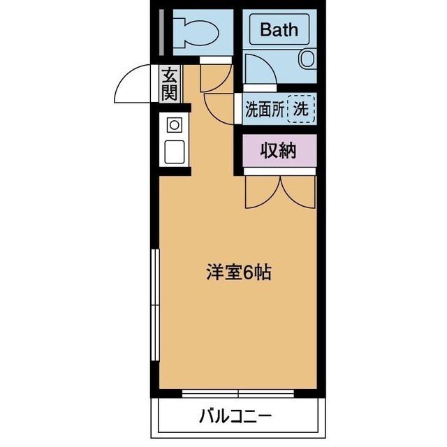 リバータウン松枝(ワンルーム/2階)の間取り写真