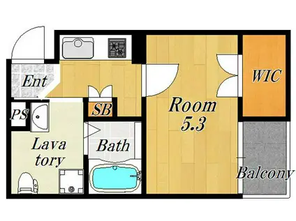 アコノーツII(1K/1階)の間取り写真