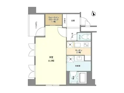 サンクレスト武井(1K/2階)の間取り写真