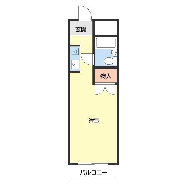大紘ビル(ワンルーム/3階)の間取り写真