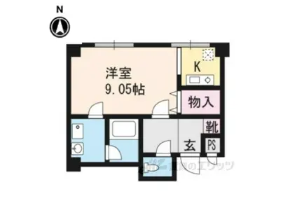 プラネシア星ノ子山科駅前(1K/1階)の間取り写真