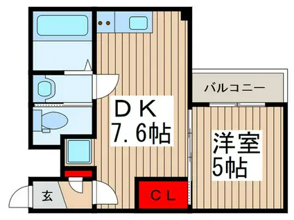 PUNAHELE(1DK/4階)の間取り写真
